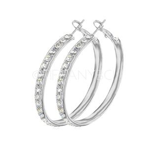 18k White Gold CZ Earrings